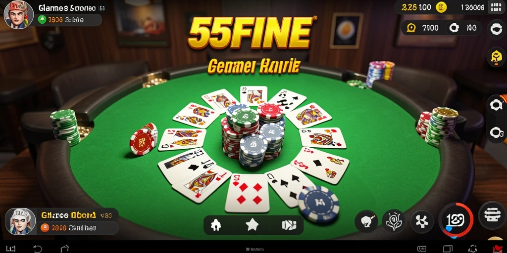 Tampilan gameplay seru di 55FIVE saat bermain Gaple.