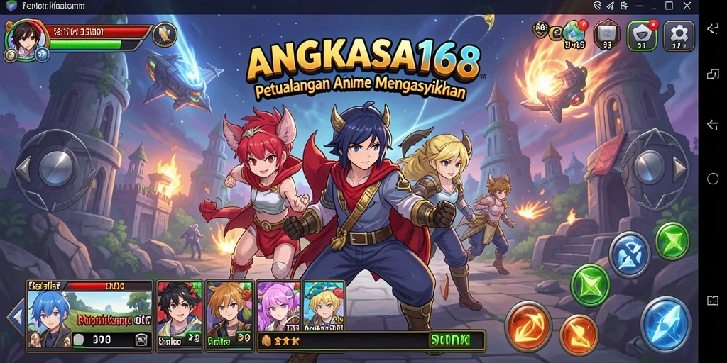 Screenshot gameplay ANGKASA168 dengan karakter anime yang menakjubkan.
