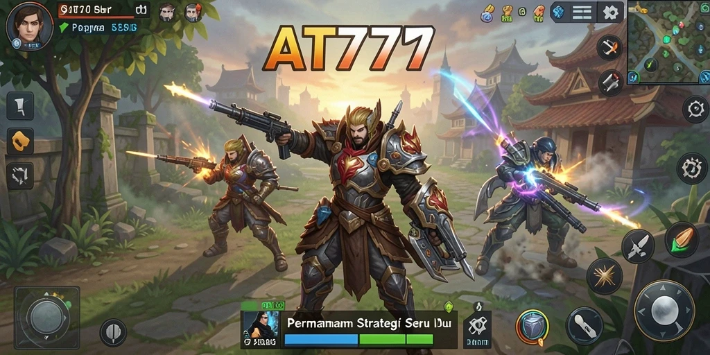 Tampilan gameplay seru dengan pertempuran strategi menarik di AT777.