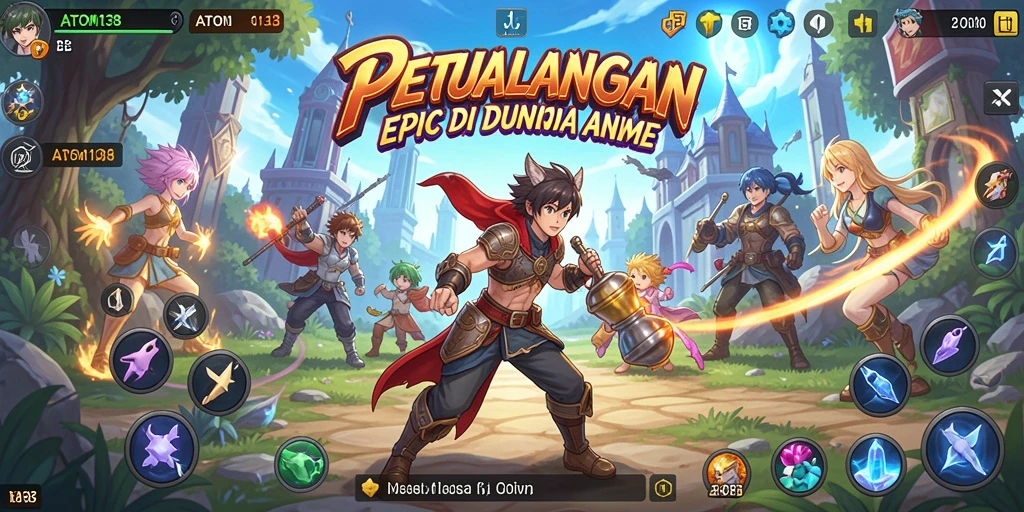 Tangkapan layar gameplay ATOM138 yang menampilkan aksi seru.