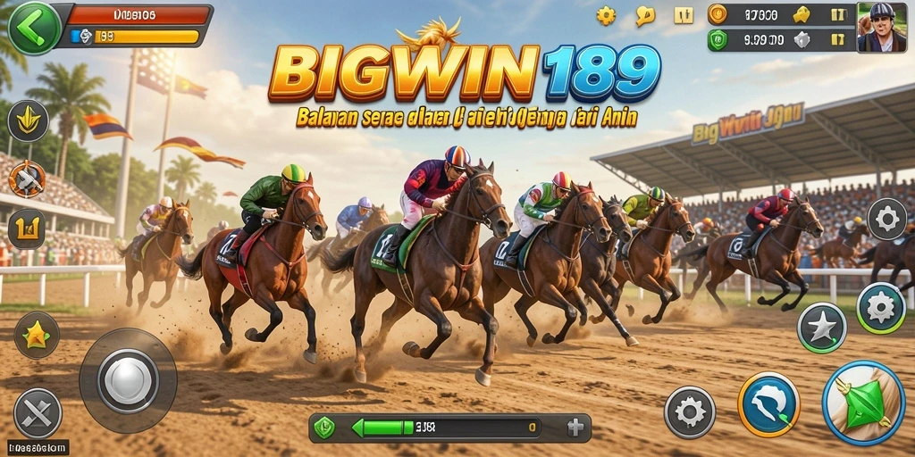 Tangkapan layar gameplay <strong>BIGWIN189</strong> menunjukkan serunya balapan dengan grafis memukau.