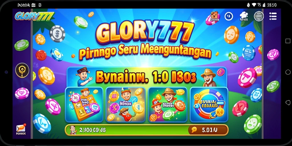 Tampilan gameplay Bingo yang seru di GLORY777.