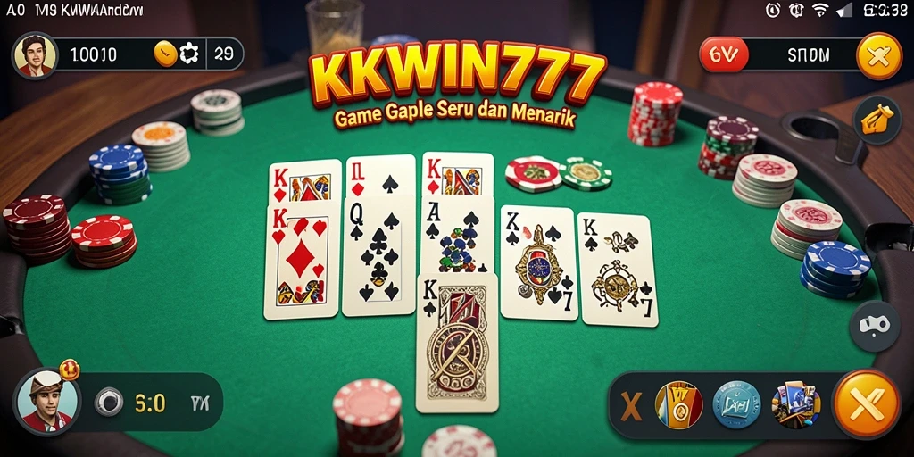 Tampilan menarik dari gameplay Gaple di KKWIN777.