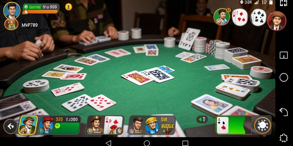 Tampilan gameplay mendebarkan dalam game Gaple MVP789.