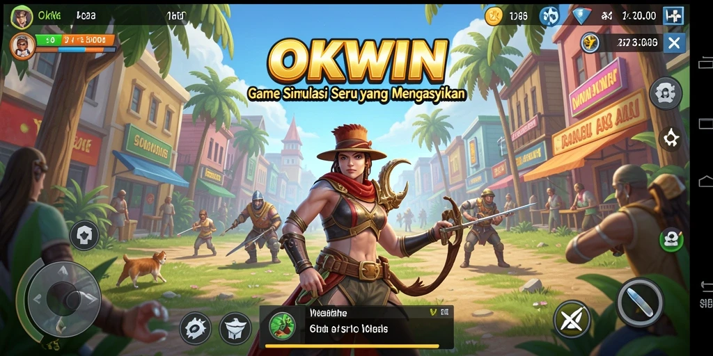 Tangkapan layar dari gameplay OKWIN yang menarik dan interaktif.
