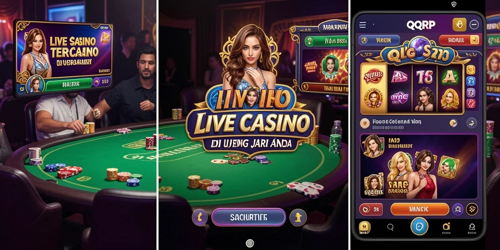 Gameplay mendebarkan di aplikasi Live Casino QQRP.