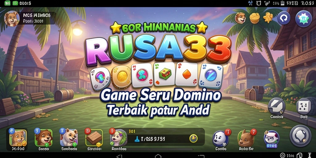 Screenshot gameplay RUSA33 menampilkan aksi seru permainan Domino.