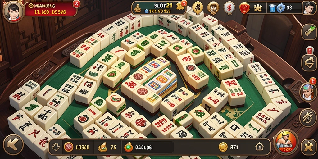 Tampilan menarik dari gameplay Mahjong di SLOT21 dengan efek visual yang menakjubkan.