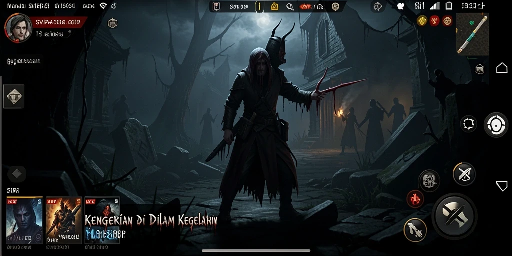 Tangkapan layar gameplay SVIP4 menunjukkan suasana gelap dan menegangkan.