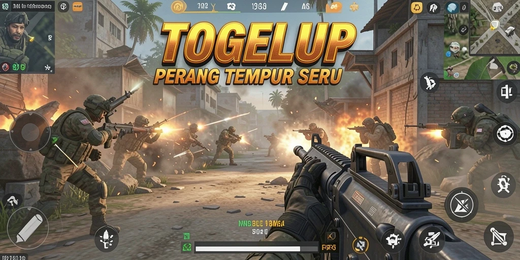 Tampilan gameplay intens TOGELUP saat pertempuran seru.