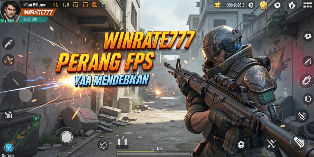 Screenshot menampilkan aksi seru gameplay FPS di WINRATE777.
